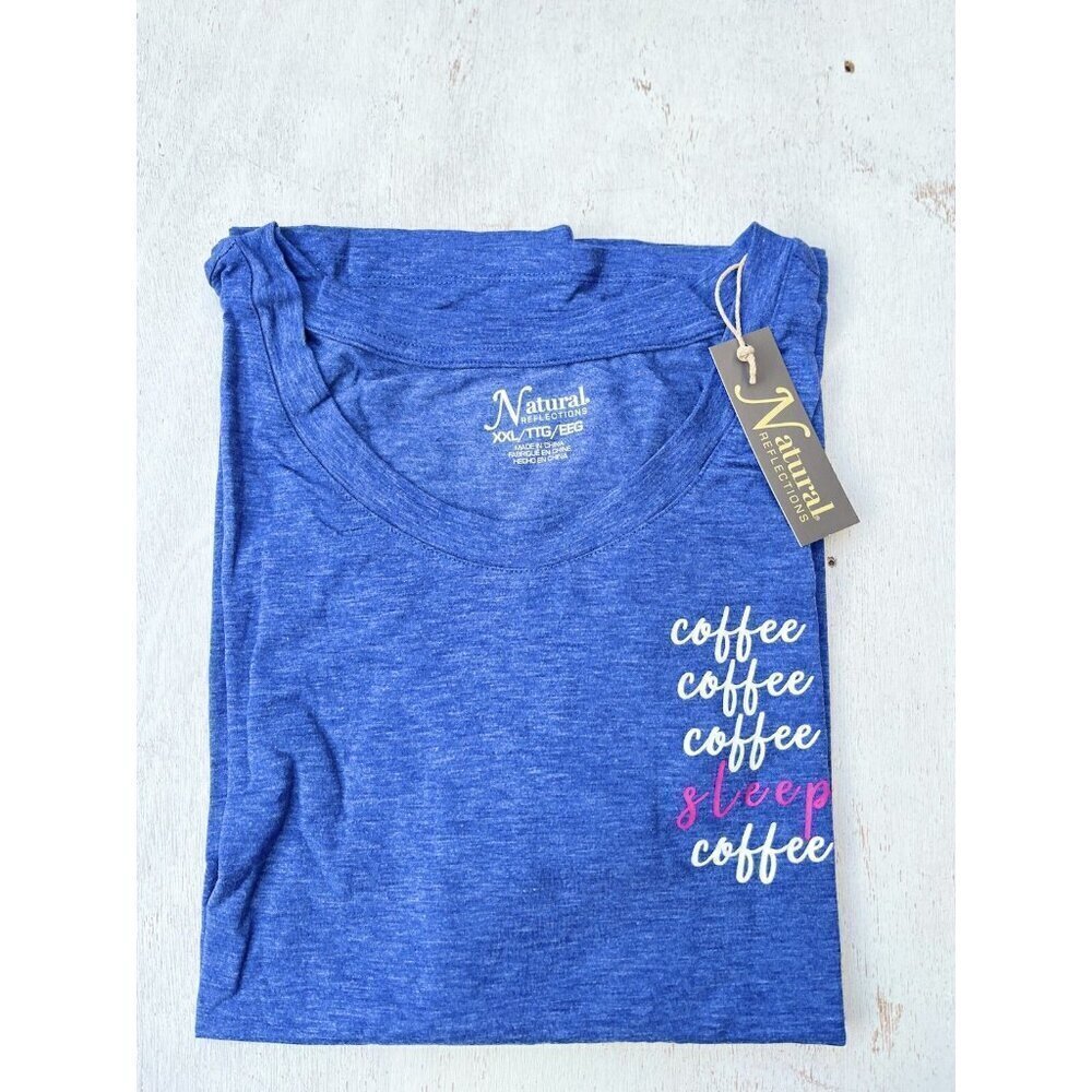 Natural Reflection Women’s Mazarene Blue Shirt Sleep Loungewear Size XXL - Picture 11 of 12